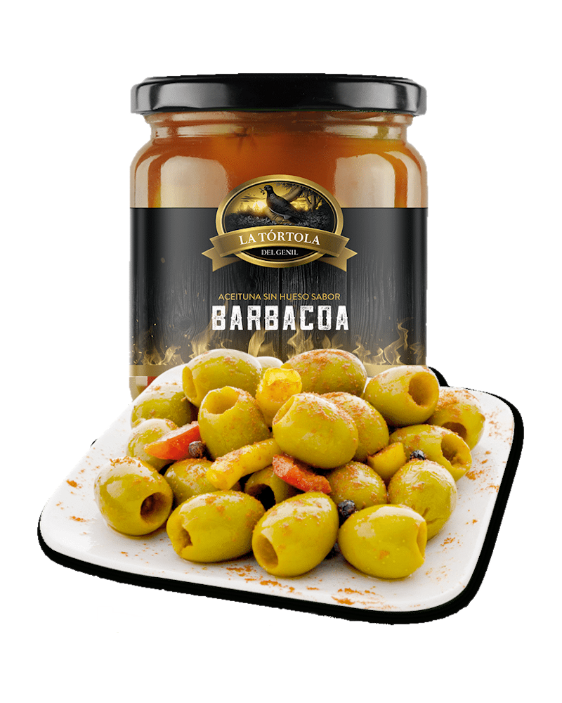 Aceitunas Sin Hueso Sabor Barbacoa