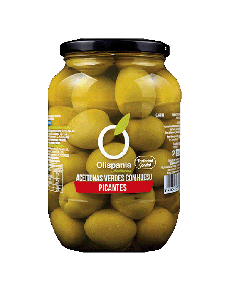 Aceitunas Verdes Con Hueso Picantes