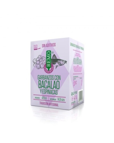 Garbanzos con Bacalao y Espinacas